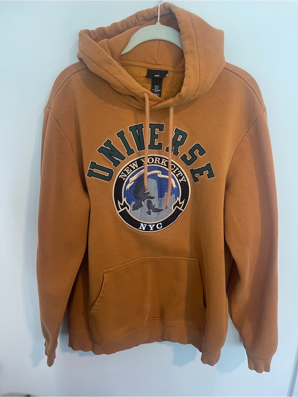 H&M Men’s Tan 'Universe NYC' Graphic Hoodie